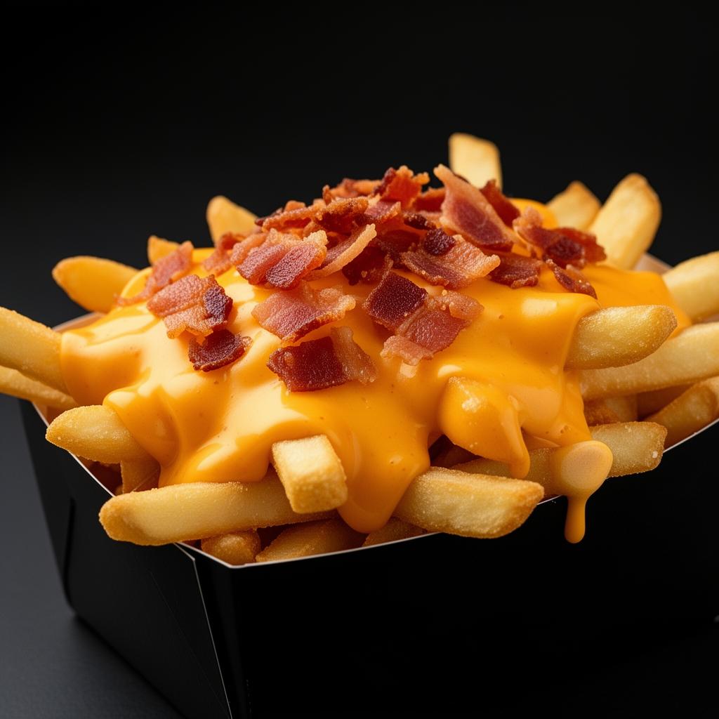 Batata frita com bacon e cheddar